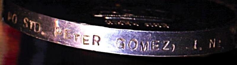 India: Armed Force Long Service and Good Conduct Medal. Silver (15946 PO Std. Peter Gomez, I.N.) — image 5