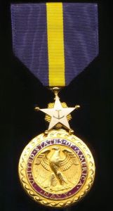United States: Navy Distinguished Service Medal. Gilt and enamel (Post …