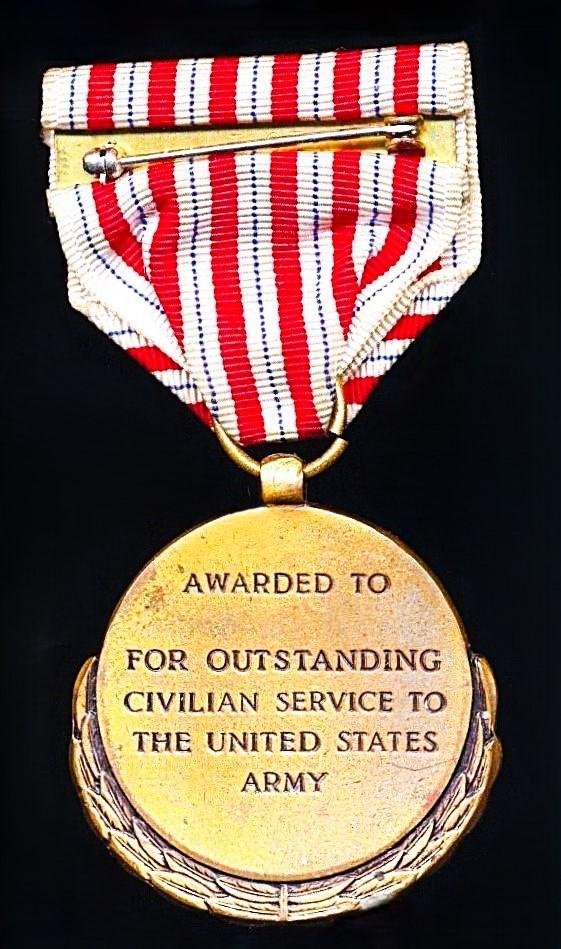 United States: Department of The Army 'Outstanding Civilian Service Award'. Awarded circa 1970-1997 — image 3