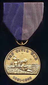 United States: Civil War Campaign Medal 1861-1865. Naval obverse with …