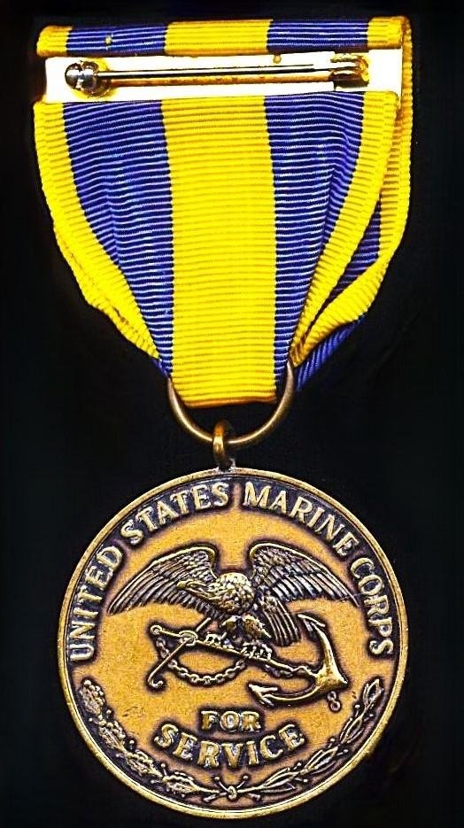 United States: West Indies Campaign Medal 1898. Naval obverse with United States Marine Corps reverse and fitted with second type riband — image 3