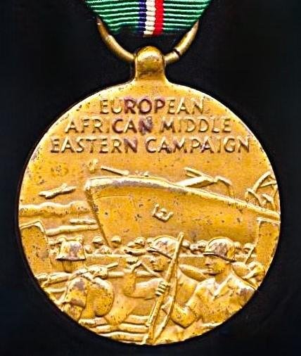United States: European African Campaign Medal with bronze 'Star' device on riband — image 2