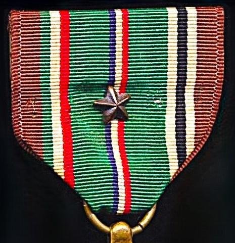 United States: European African Campaign Medal with bronze 'Star' device on riband — image 3