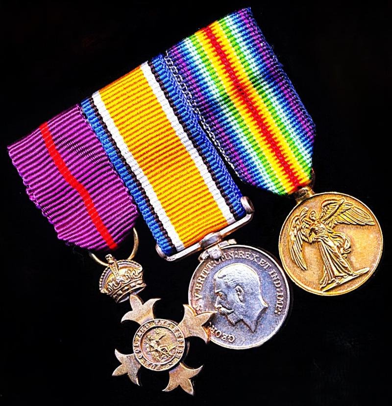 A Great War Naval Officer's fine 'Quality' positively attributed miniature medal group of 3: Captain Robert Lewis Way, O.B.E., Royal Navy — image 3