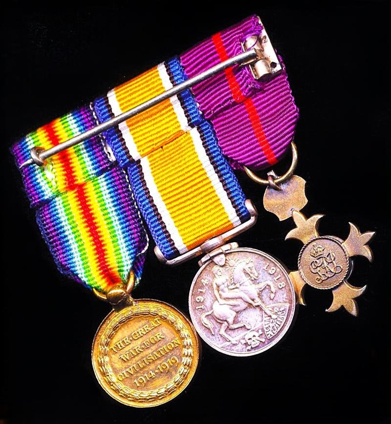 A Great War Naval Officer's fine 'Quality' positively attributed miniature medal group of 3: Captain Robert Lewis Way, O.B.E., Royal Navy — image 4