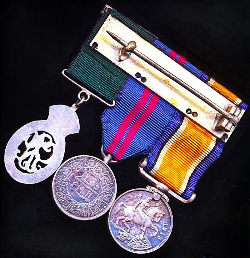 An un-named and un-attributed Indian Volunteers miniature medal group of 3: — image 2