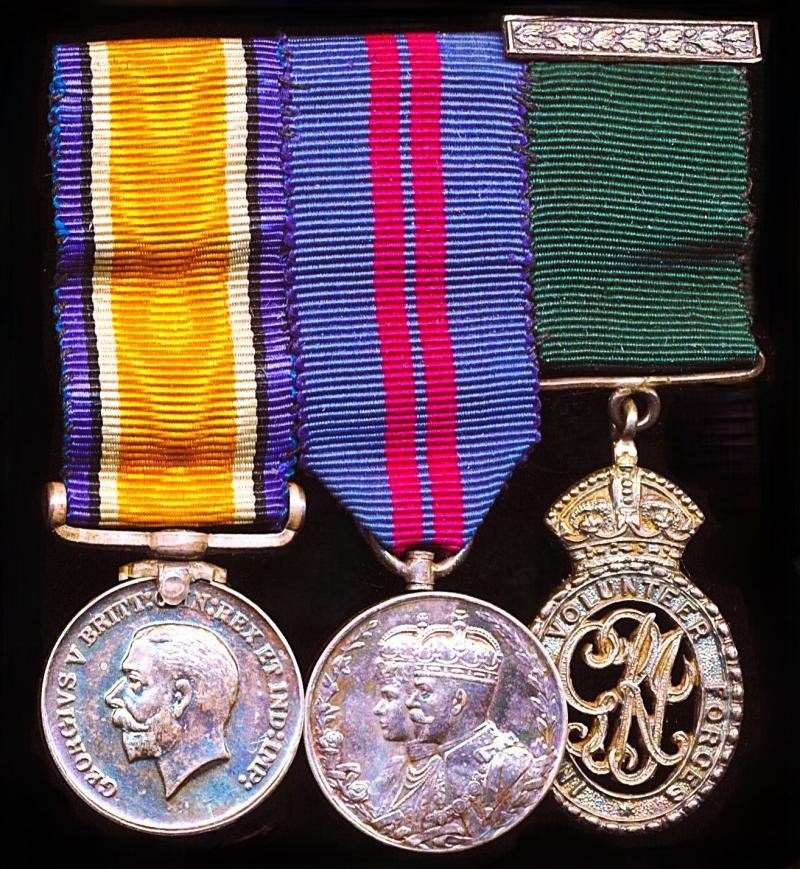 An un-named and un-attributed Indian Volunteers miniature medal group of 3: — image 3