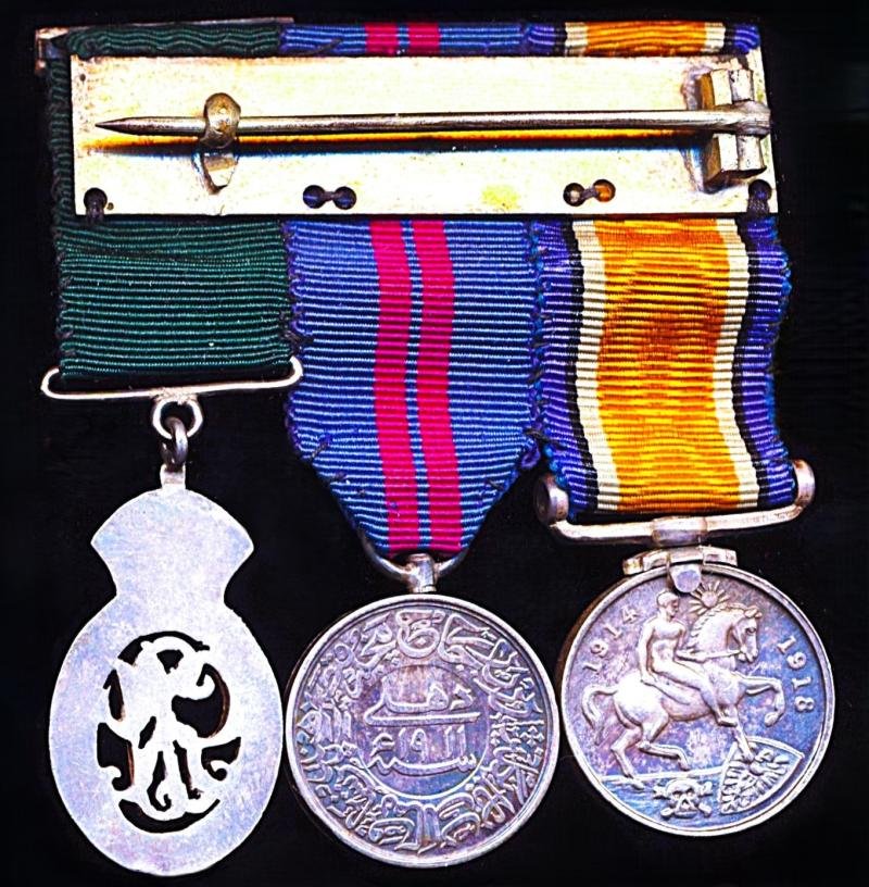 An un-named and un-attributed Indian Volunteers miniature medal group of 3: — image 4