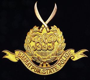 India (Princely States): Bharatpur State Police. Cap / Pagri / …