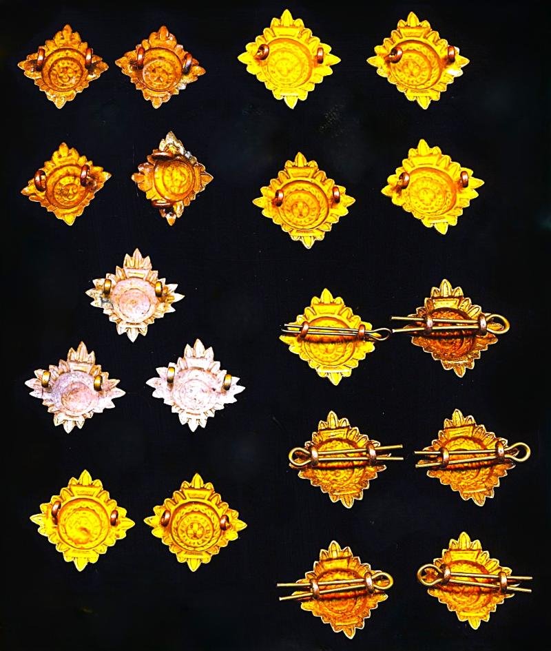 Large Lot of British Indian Army & British Army Officers rank stars (pips) — image 2