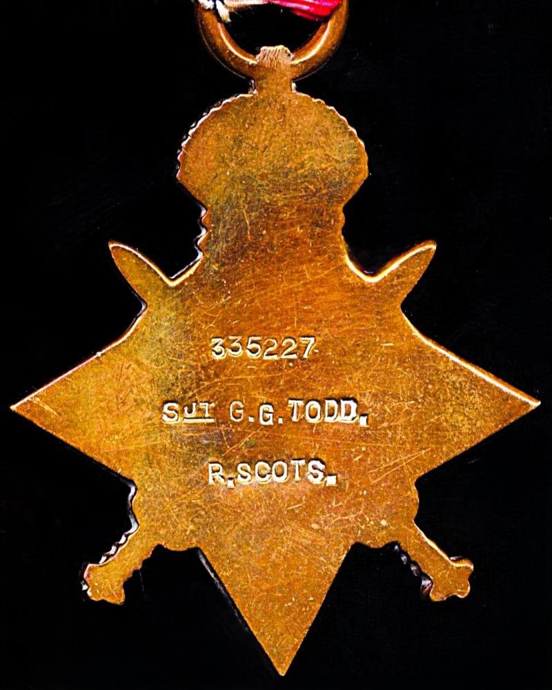 An Innerleithen & Peebles local interest Great War Casualty & Bravery medal group of 4: Sergeant George Gray Todd, M.M., 1st/8th Royal Scots (Territorial Force), 51st Highland Division — image 4