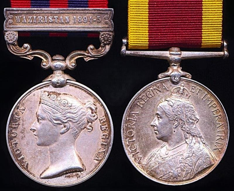 A North West Frontier & Boxer Rebellion campaign medal pair to a Sikh soldier of the Indian Army: Sepoy Ishar Singh, 14th Sikhs — image 2