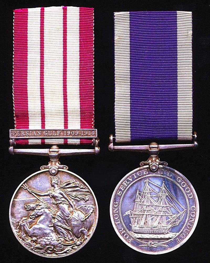A Lyme Regis / Sandwich, Kent interest 'New Year Day 1915 Casualty'- H.M.S. Formidable Sunk by enemy U-Boat U-24 - 'Killed-in-Action' medal pair: Petty Officer Henry William Hopkins, late H.M.S. Formidable, Royal Navy — image 4