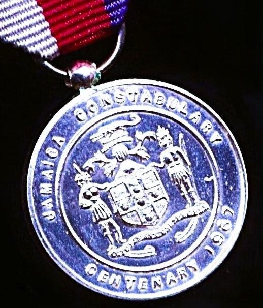 Jamaica: Jamaica Constabulary Centenary Medal 1967 (miniature medal) — image 2