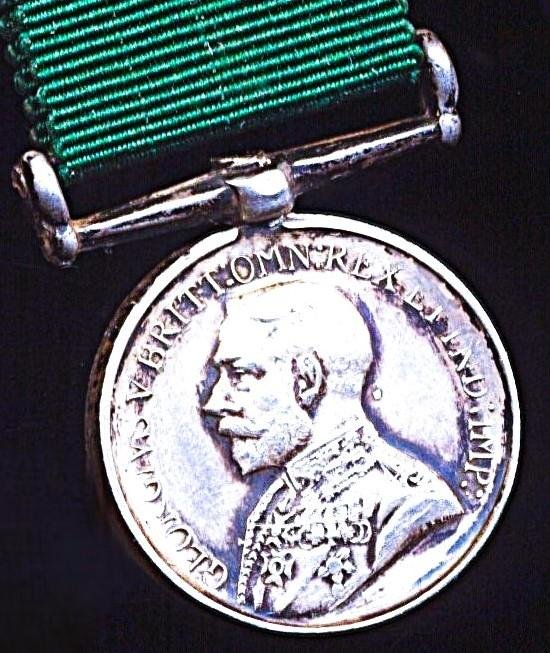 British India: Volunteer Force Long Service Medal (India & the Colonies) GV issue. Awarded circa 1911-1930. Miniature Medal — image 2