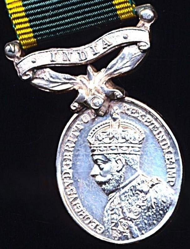 British India (inc Burma): Efficiency Medal. GV obverse (1930-1936). With 'India' bar. Miniature Medal — image 2