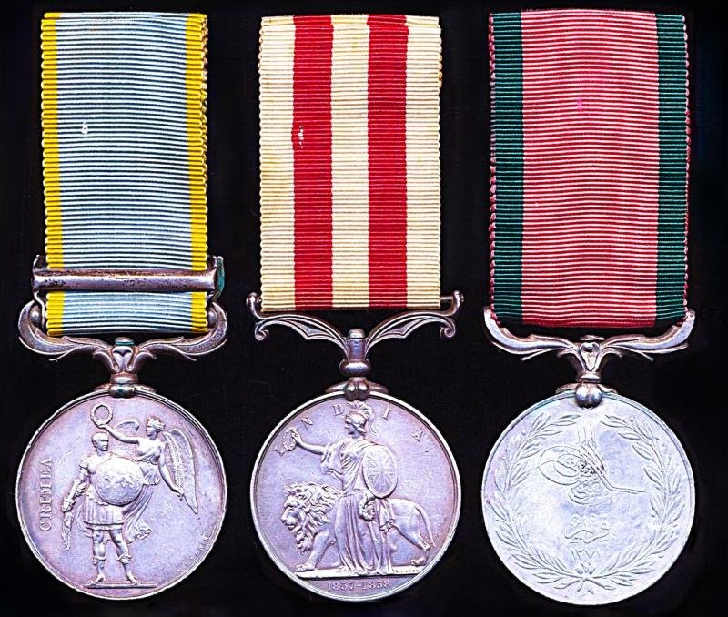 A Cavalryman's Crimean War & Indian Mutiny campaign medal group of 3: Private George Dyer, 6th Dragoon Guards (Carabineers) — image 2