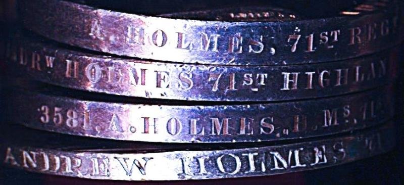 A Scottish Soldier's Victorian era multi-campaign medal group of 4: Private Andrew Holmes, 71st Highland Light Infantry — image 3
