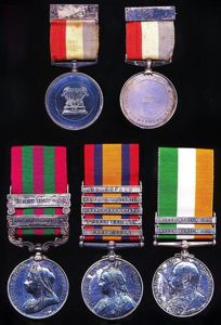 A rare to regiment late Victorian campaign medal group of …