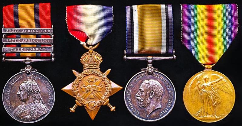 A campaign medal group of 4 to a former Lovat Scout and later 'Old Contemptible' who served in the South African War & Great War: Driver Alexander Ogg, 4th Division Ammunition Column, Royal Field Artillery late Lovat Scouts — image 2
