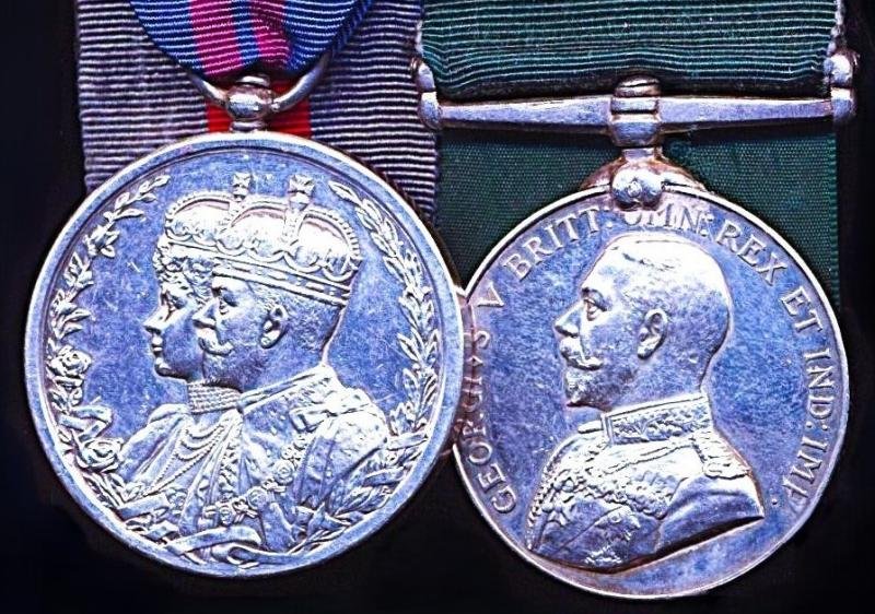 A 'Son of Empire' Delhi Durbar and Volunteer Long Service Medal pair: Volunteer Arthur Frank Connor, 1st Punjab Volunteer Rifles and Indian Police Service — image 2