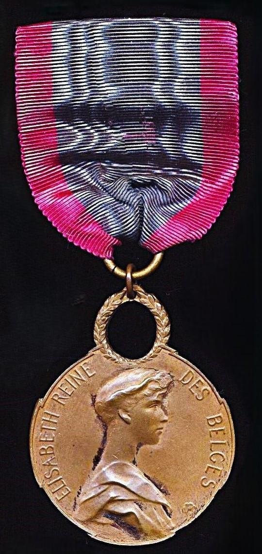 Belgium: Queen Elisabeth Medal 1914-1919 (Medaille de la reine Elisabeth / Koningin Elisabeth Medaille) — image 2