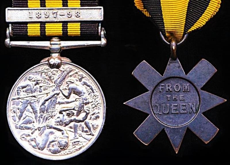 An Ashanti Star 1896 & West Africa 'Gold Coast' 1897-98 Campaign Medal pair: Private Fulani Kwarika. Gold Coat Constabulary — image 4