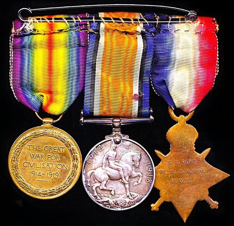 A Shoreham, Sussex, interest 1914 'Special Enlistment' - Horse Handler - later 'Recommended for a decoration in Italy' Great War medal group of 3: Private William John Thomas Hurst, 10th Battalion West Riding Regiment late Army Veterinary Corps — image 2