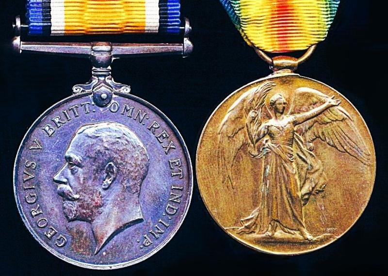 A Welsh Yeoman's confirmed 'Palestine Casualty' 3rd Battle of Gaza / Capture of Beersheba, Great War medal pair: Serjeant Basil Samuel Mercer, 25th (Montgomeryshire and Welsh Horse Yeomanry) Battalion Royal Welch Fusiliers, late Montgomery Yeomanry — image 2