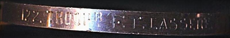 British South Africa Company Medal 1890-97. No clasp with 'Rhodesia 1896' reverse & clasp 'Mashonaland 1897' (122. Troopr F. T. Lassere. B.S.A.P.) — image 5