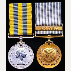 A Korean War campaign medal pair: Private J. Micklethwaite, Royal …
