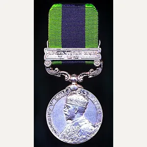 India General Service Medal 1908-35. GV first type. Silver issue, …