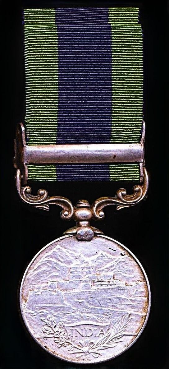 India General Service Medal 1908-35. GV 2nd issue, with clasp 'North West Frontier 1930-31' (Tailor Mast Ram, 2-17 Dogra R.) — image 3