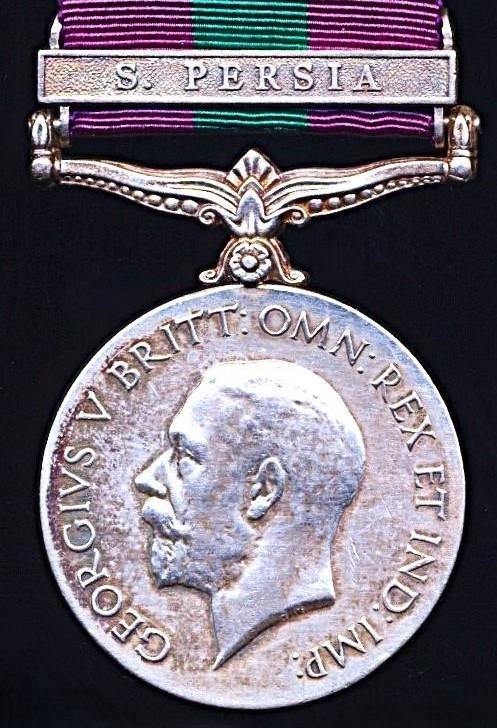 General Service Medal 1918-62. GV first type. With clasp 'S. Persia' (2342 Sepoy Phulla Singh. 16-Rajputs.) — image 3