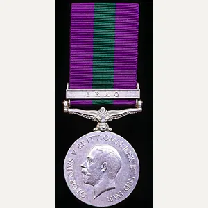 General Service Medal 1918-62. GV first issue with clasp 'Iraq' …