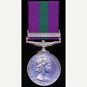 General Service Medal 1918. EIIR issue with clasp 'Arabian Peninsula' …