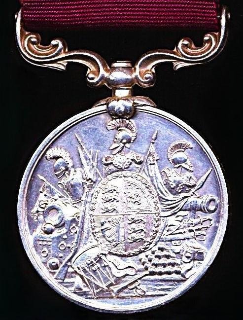 Army Long Service & Good Conduct Medal. Victorian 3rd issue (Sergt. J. Hanley. Ch: Wdr. Mily: Prison Thayetmyo.) — image 2