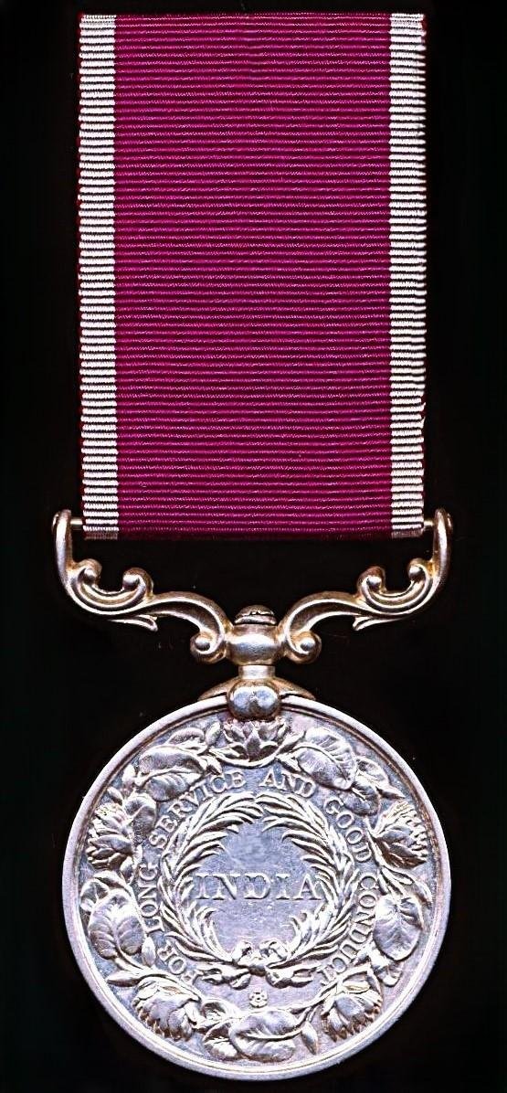 India Military Long Service & Good Conduct Medal. GVI issue (S-325 Baker Cl. I Sajawal Shah, R.I.A.S.C.) — image 4