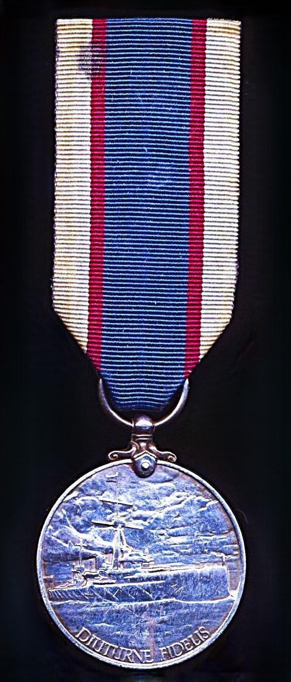 Royal Fleet Reserve Long Service & Good Conduct Medal. GV issue first type (283285 PO. B. 1362 W. Hopwood. Sto.1 R.F.R.) — image 3