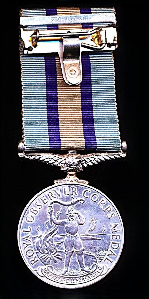 Royal Observer Corps Long Service Medal (Leading Observer D.C.P. Willmer) — image 3