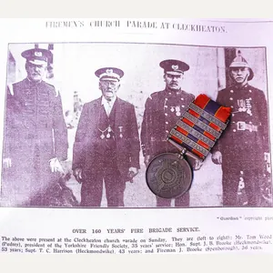 National Fire Brigades Association. Silver 20 years long service medal, …