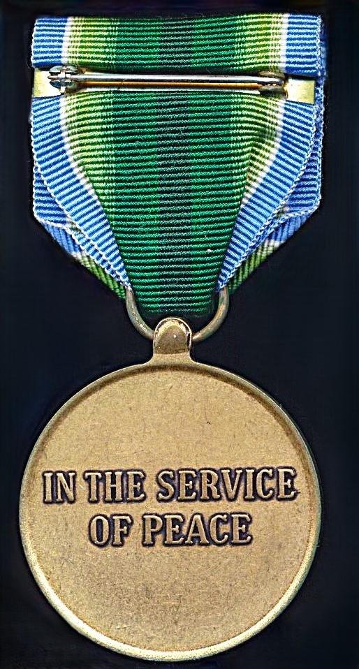 United Nations: Service Medal. With riband for UNMOGIP / UNIPOM (United Nations Military Observer Group in India & Pakistan 1949- / United Nations India Pakistan Observation Mission 1965-1966) — image 3