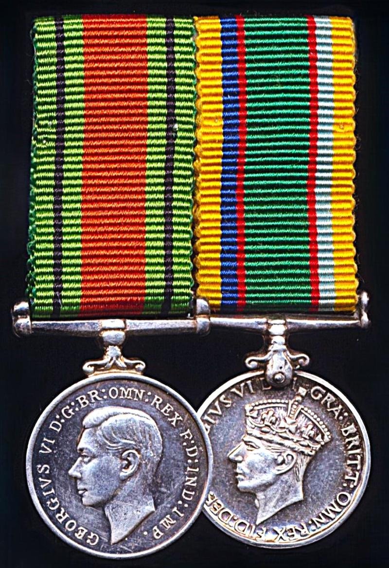 A positively attributed Officer's 'Home Front' & Cadet Forces long service pair of miniature medals: Flying Officer Frederick Beresford Dudley, Royal Air Force Volunteer Reserve (Training Branch) — image 3