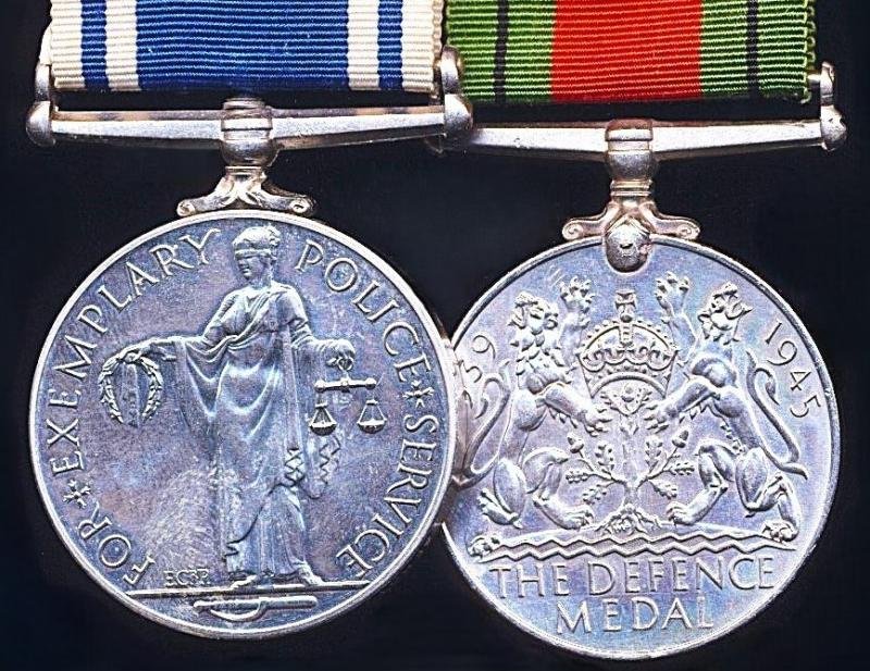 A Metropolitan Police Second World War 'Home Defence' and Police Long service medal pair: Sergeant Frederick Denis Plummer, Metropolitan Police — image 4
