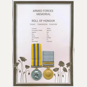 An Infantryman casualty campaign medal pair for the Korean War, …