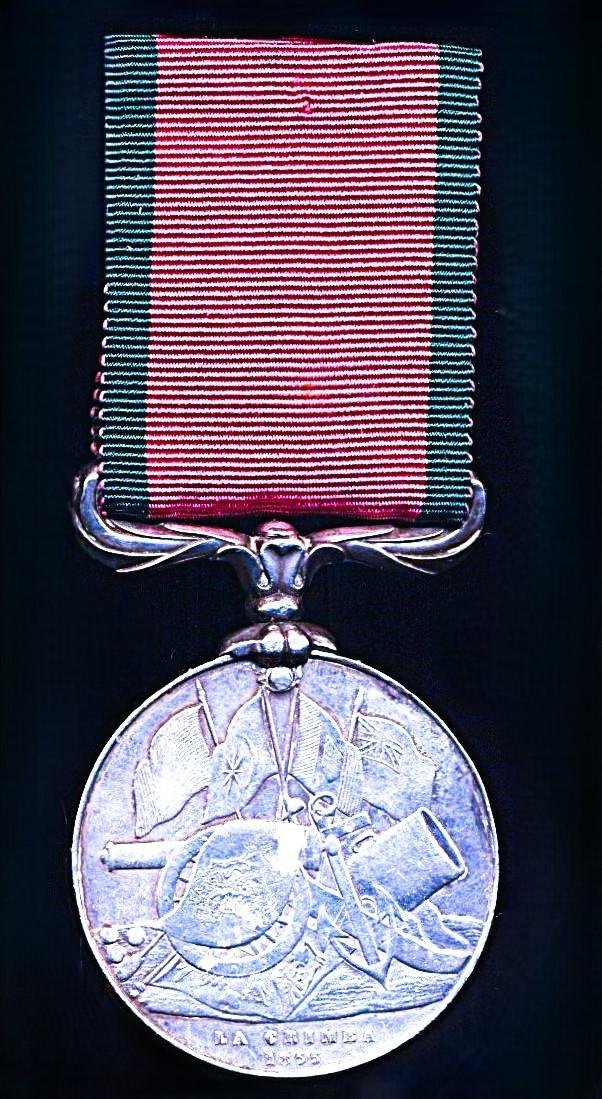 Turkey: Crimea Medal 1855. With 'Sardinia' flag reverse