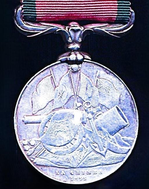 Turkey: Crimea Medal 1855. With 'Sardinia' flag reverse — image 2