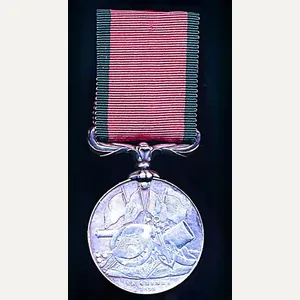 Turkey: Crimea Medal 1855. With 'Sardinia' flag reverse