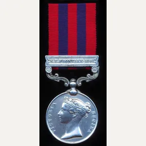 India General Service Medal 1854. Silver issue with clasp 'N.E. …