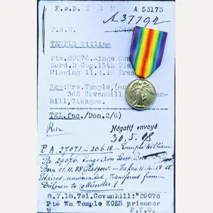 Interallied Victory Medal (29076 Pte. W. Temple. K. O. Sco. …